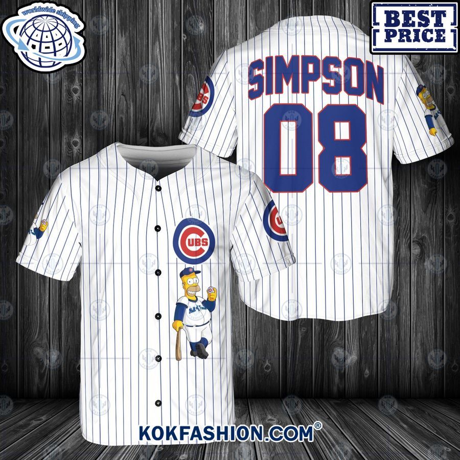 chicago cubs button up jersey